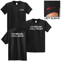 T-SHIRT, BASIC BLACK WITH CO-BRAND